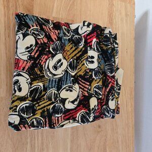 Lularoe Disney Mickey Mouse- Artistic Print- Black, Yellow, Red- Leggings- T/C